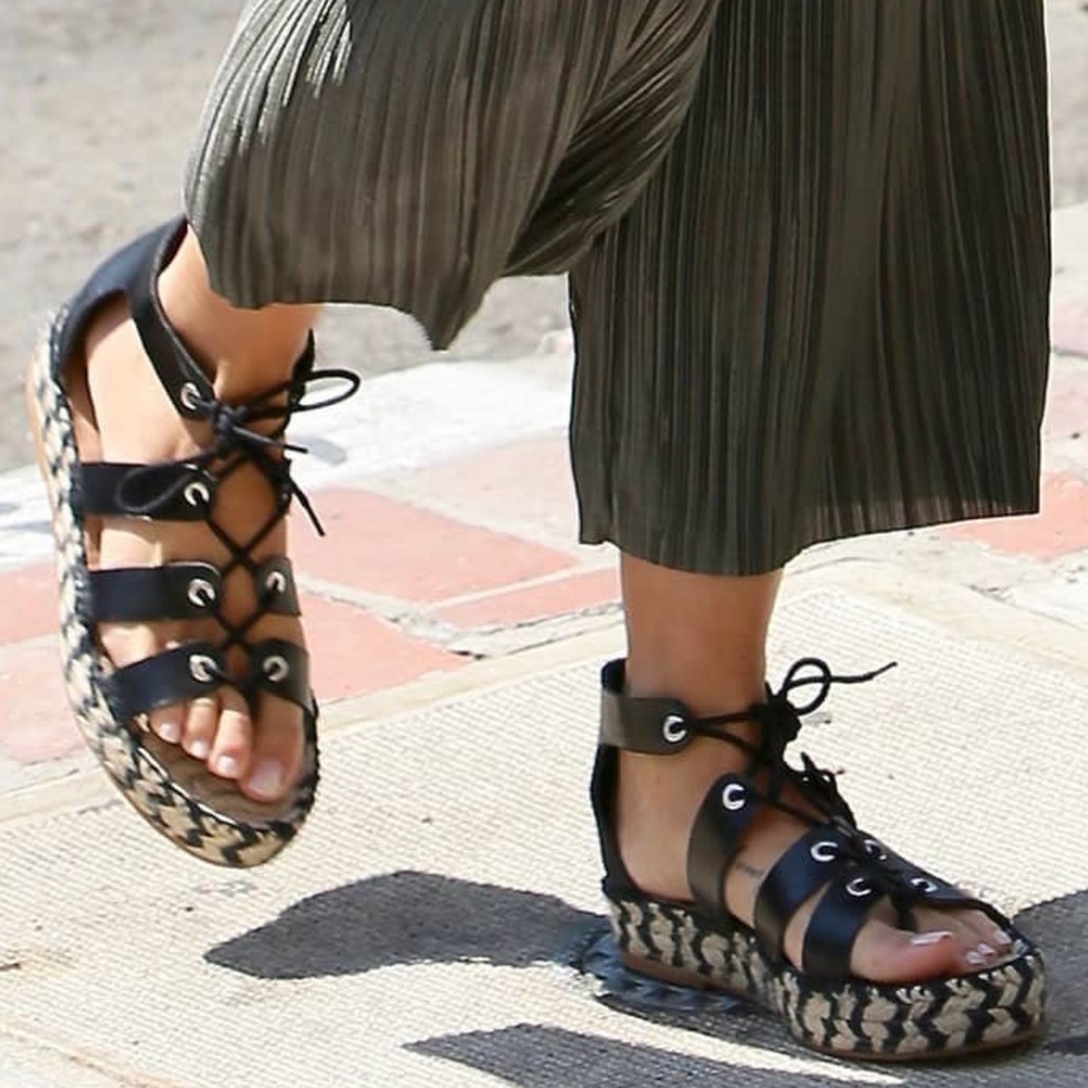 Loeffler Randall | Iggy Lace-up Platform Espadrilles